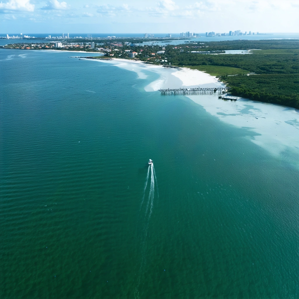 Overhead shot of Punta Gorda cityscape