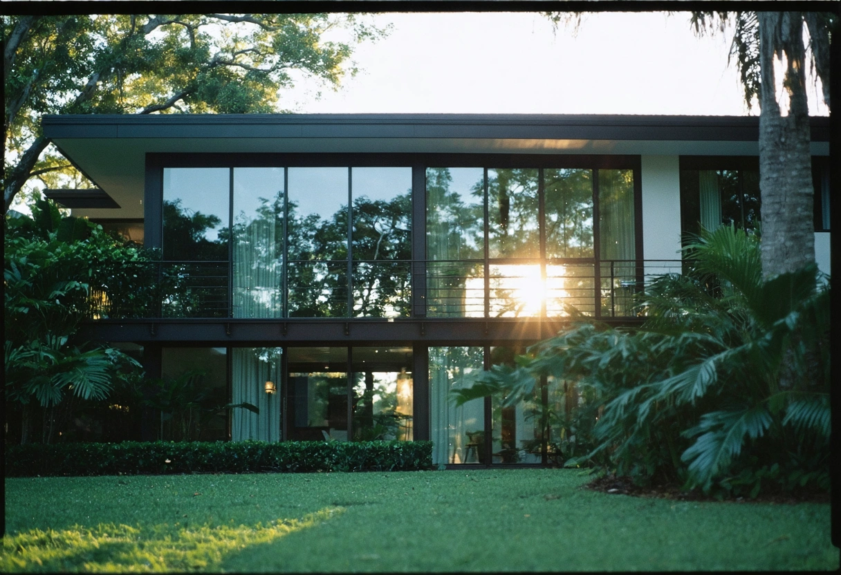 Impact windows with Low-E coating, sunlight streaming, eco-friendly design