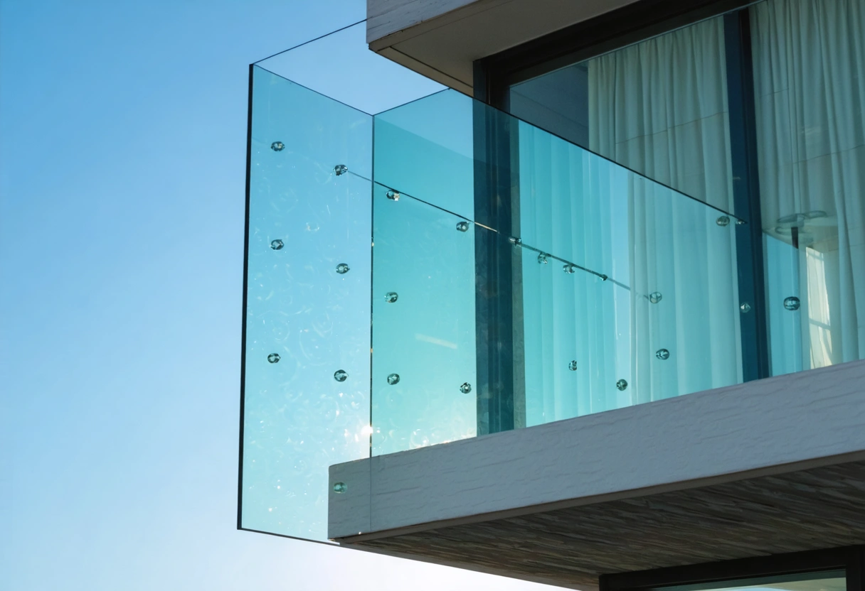 Close-up of high-impact window layers in a modern Florida home under clear sky.