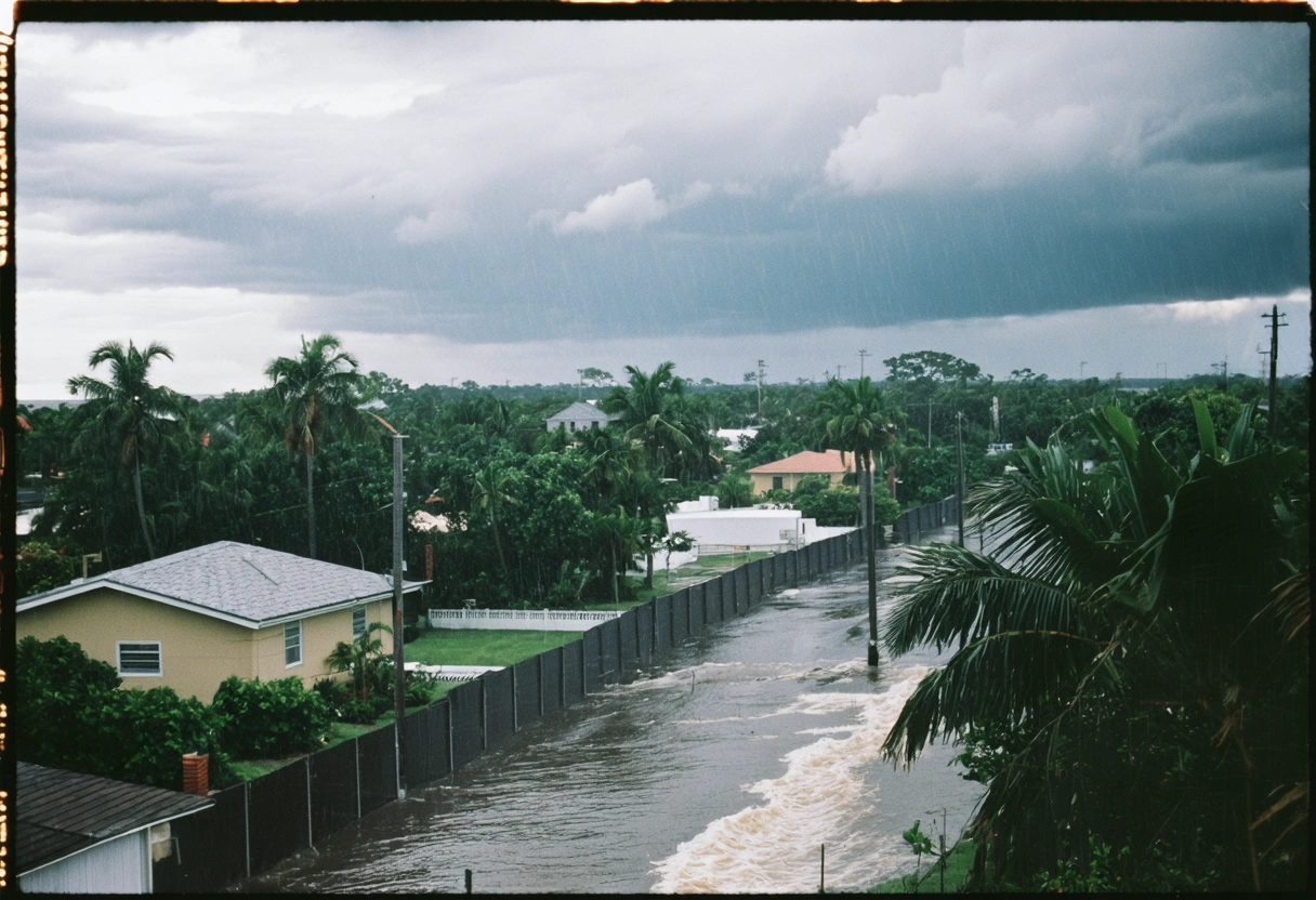 aerial-view-of-a-florida-coastal-Viz8og.webp Aerial view of Florida coastal homes with aluminum flood barriers during a stormy day.