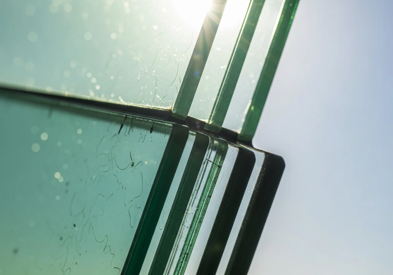 Sunlight streaming through a durable impact window glass